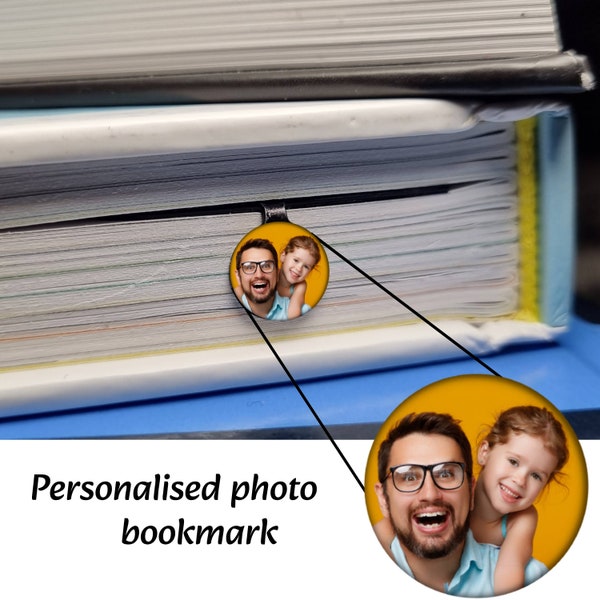 Personalised photo bookmark Custom quote metal bookmark Book Lover Photo strip metal bookmark Personalised Birthday gift