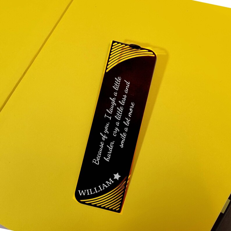 Personalised Quote Bookmark Metal Bookmark Gift for Her Gift of Him