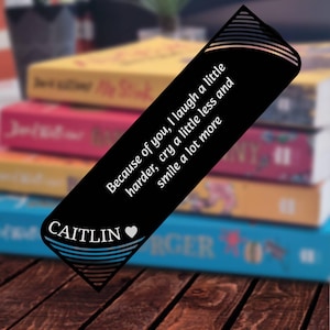 Personalised bookmark Custom quote bookmark Metal bookmark Anniversary Gift Book Lover gift Birthday gift for friend Teacher gift