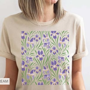 Tshirt Orchid Tee Graphic Tees Tshirt Femmes Boho Flower Print Gift For Women Tee