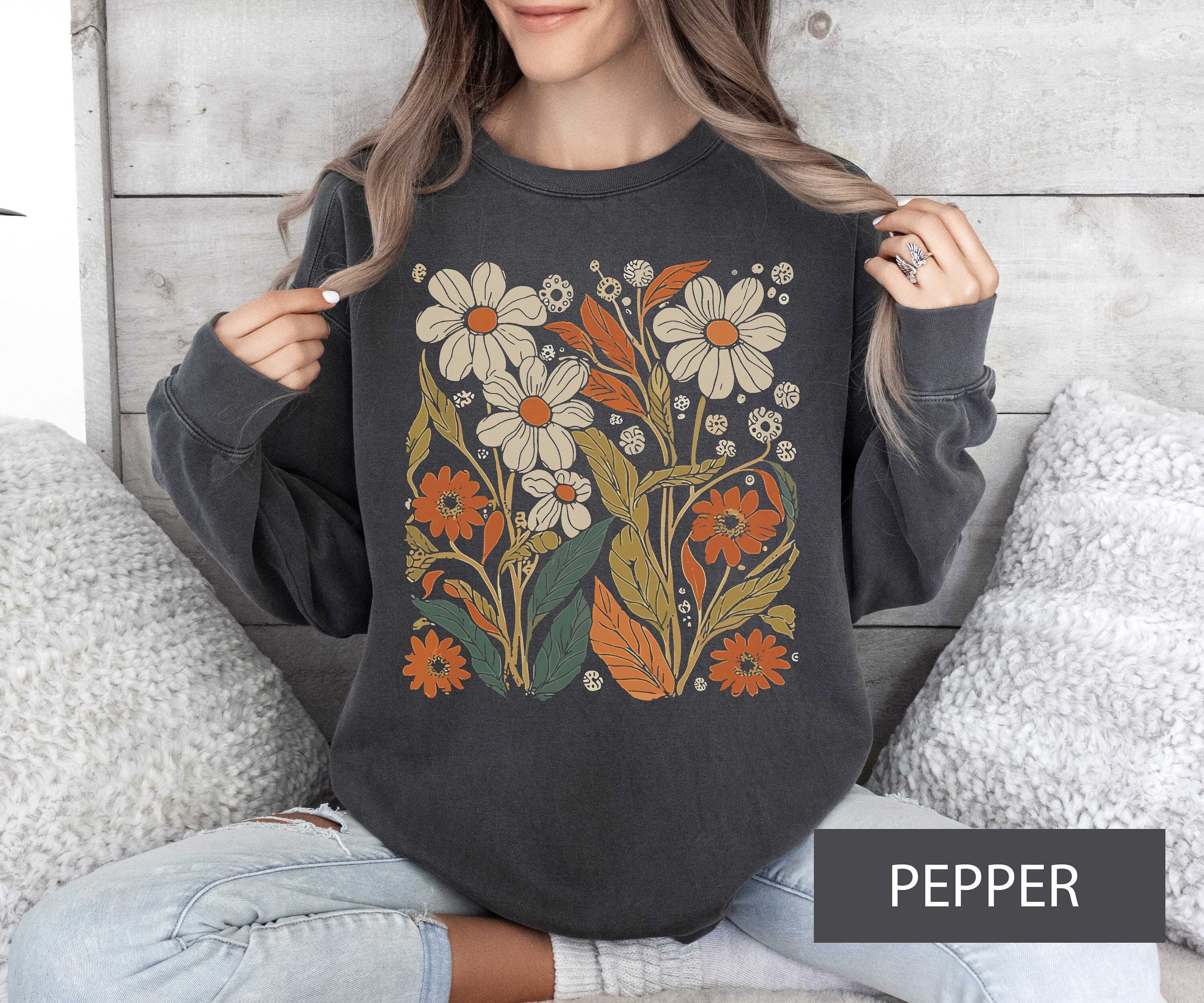 Printed Sweatshirt Women Etsy UK