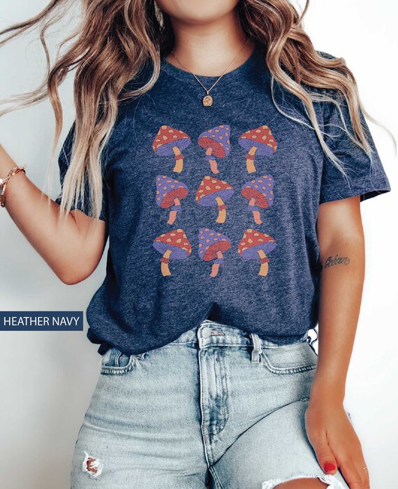 Champignon rétro vintage inspiré graphique TShirt Boho imprimé
