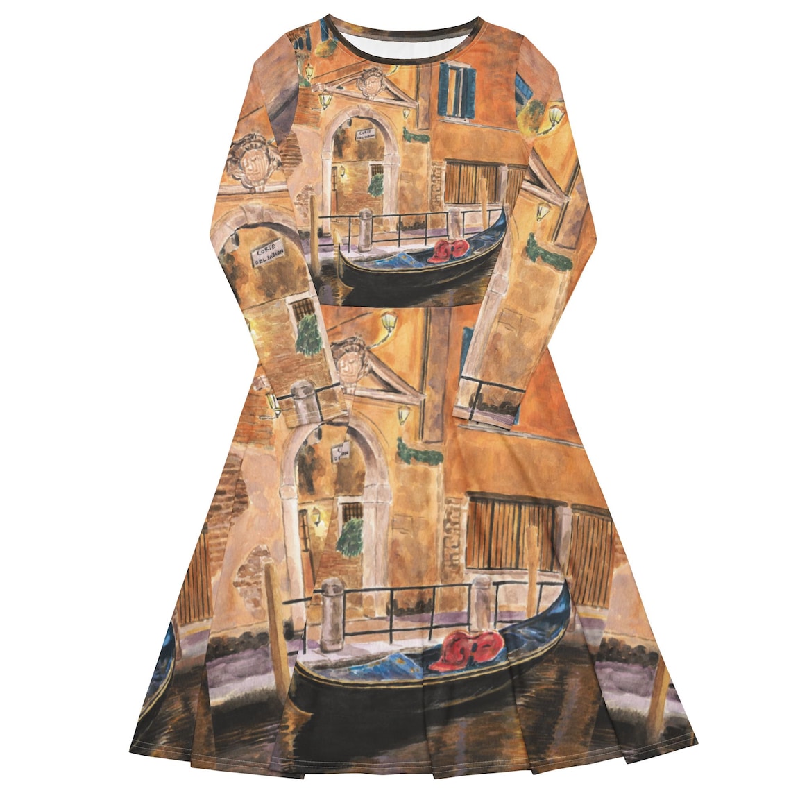 Venetian Corte del Salbion & Gondola Midi Dress