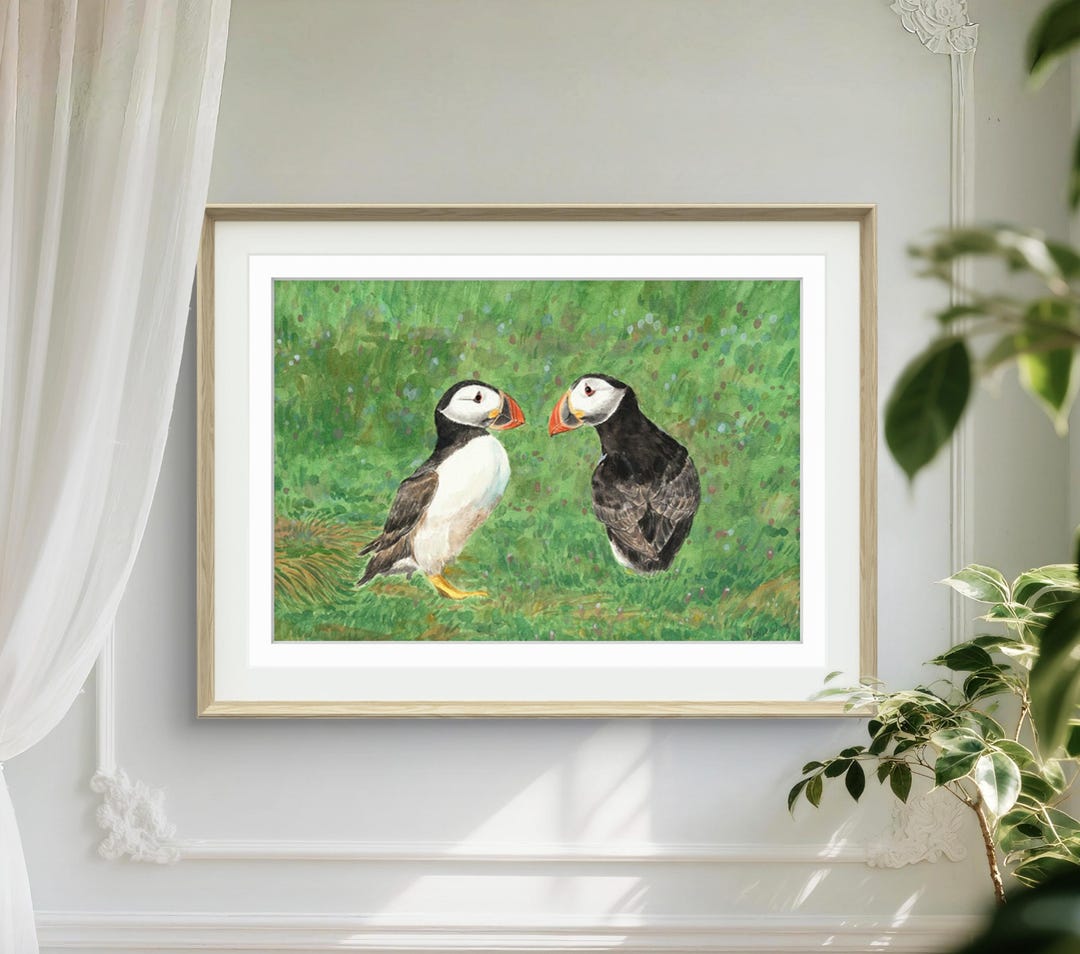Two Puffins — A Quiet Conversation