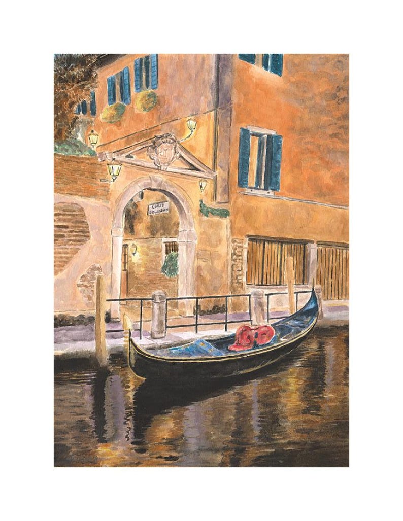 Venetian Corte del Salbion original watercolour painting by Denise Wong