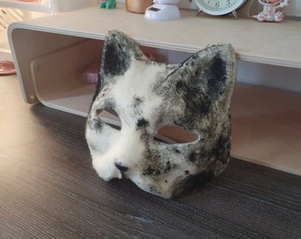 Savannah Cat, Bast, Neko, Hand Painted Mask, Serval, Cat Mask