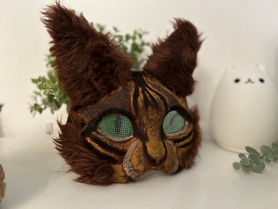 Hand Painted Felted Therian Cat Mask -  Denmark