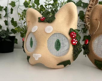 Therian cat mask - Ghibli theme (Beige)