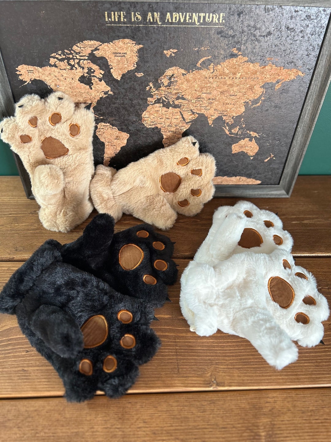 Therian Paws Handschuhe - Weiche Pelz-Pfoten Für Cosplay & Halloween