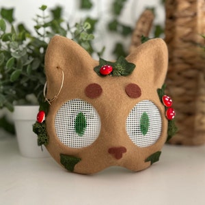 Therian cat mask - Ghibi theme (Brown)