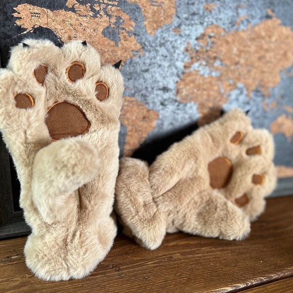 Therian paw plush mittens - Super comfy