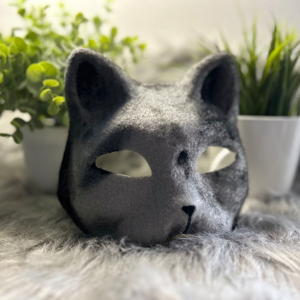 Gray Cat Therian Mask - Etsy