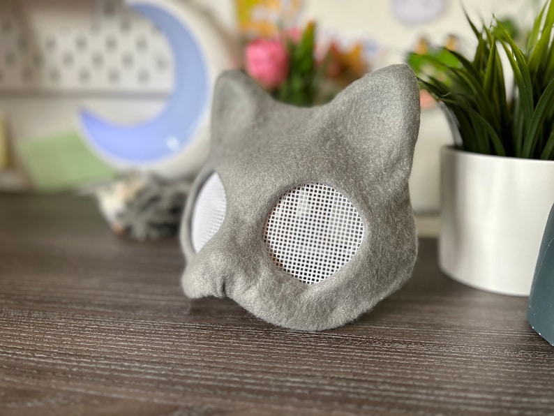 Design Your Own Therian Cat Mask Mask Cat Mask Big Eyes Etsy UK