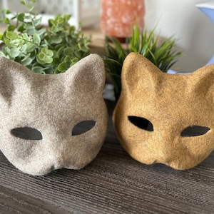Realistic -  100% Wool Therian cat mask (Choice of 3 colours)