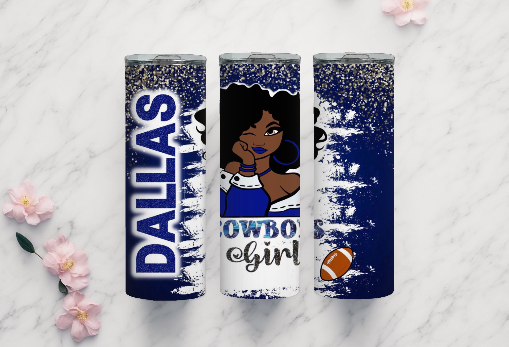 Dallas Cowboys girl Glitter textured