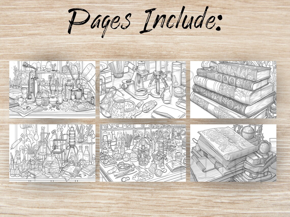25 School Days Class Coloring Page Kids Adults Cafeteria Library Lockers Coloring Book Page ...