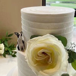 Spersonalizowany spersonalizowany topper na tort weselny dla zwierząt domowych, urodziny zwierząt domowych, miniaturowy topper na tort dla kota, rocznicowy zwierzak, topper na tort dla zwierząt domowych