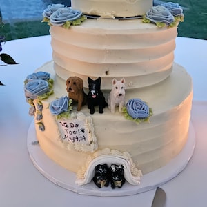 Personalized Pet Dog Statue, Pet Cake Topper, Pet Birthday, Cat Cake Topper, Dog Lover Gift, Wedding Cake Topper, Dog Statue, Dog Birthday