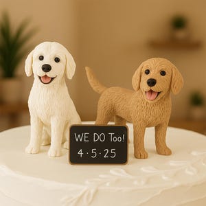 Personalized custom Dog Wedding Cake Topper, Pet Birthday Cake Topper, Cat Birthday Statue, Dog Birthday , Dog Wedding Figurine,dog party