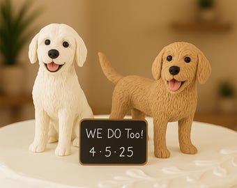 Personalized custom Dog Wedding Cake Topper, Pet Birthday Cake Topper, Cat Birthday Statue, Dog Birthday , Dog Wedding Figurine,dog party