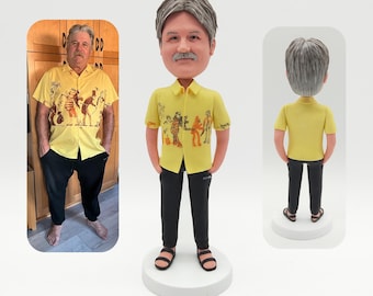 Custom bobbleheads, grandfather bobbleheads, father bobbleheads, customise your own bobblehead, birthday gifts for him, anniversary gifts