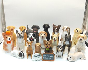 Personalized custom dog wedding cake topper , pet CakeTopper，Pets Birthday，cat caketopper , Anniversary pet，dog Figurines