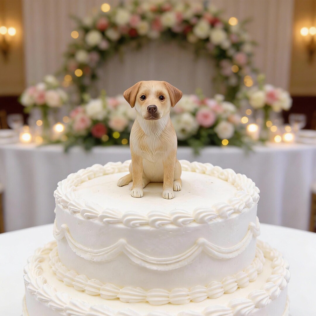 Custom Pet Polymer Clay Figurines: Personalized Dog Wedding Cake ...