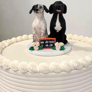 Personalized custom dog wedding cake topper , pet CakeTopper,dog Birthday,cat cake topper ,Anniversary pet,dog Figurines,dog&#39;s birthday