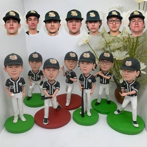 Custom baseball group bobbleheads, bobblehead baseball group players, best giftsfor baseball players, personalized gifts forbaseball players
