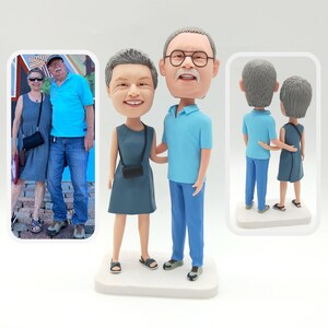 Personalized custom bobbleheads, custom 3D statues, custom couple bobbleheads, anniversary gifts for parents, unique Christmas gifts