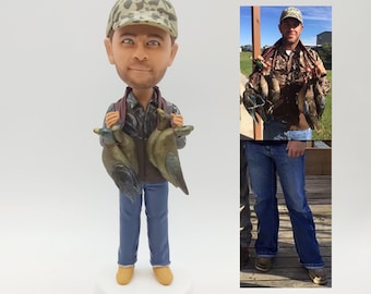 Personalized custom bobbleheads, custom 3D statues, gifts for anglers, bobblehead birthday gifts, fishing gifts