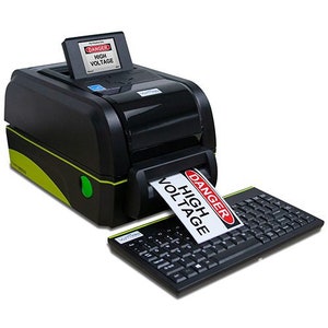 VnM4 PRO veiligheidsbord- en labelmakerbundel - LCD-scherm, toetsenbord, inclusief 1 inkt en 1 vinyltape