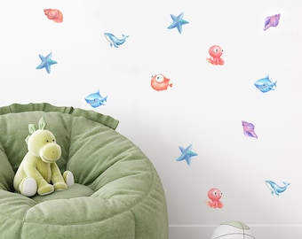 Mini Removable Decal Ocean Creatures