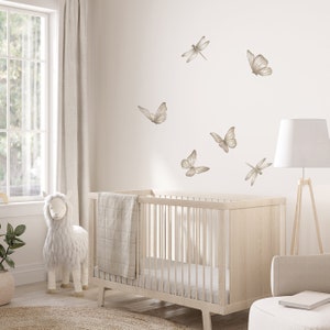 Butterfly and Dragonfly Removable Wall Decal Set