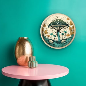 Mushroom Wall Clock, Fungi Wall Art, time clock, Mystical Mushroom Medley Wall Clock - Handcrafted Woodland Decor for a Timeless Home