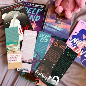 Ali Hazelwood Bookmarks: STEM and Paranormal Romance Set (Digital Printable)