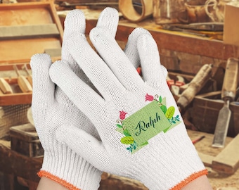 Personalized Gloves for Gardening, Floral Gloves Gardening,  Planter Lover Gloves, Outdoor Gloves for Working, Gardening Gifts