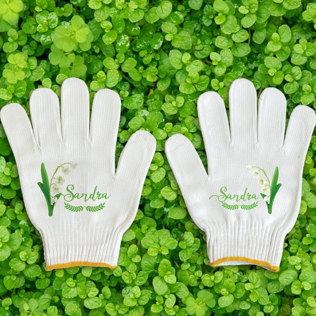 NEW Birth Flower Gloves, Personalized Name Garden Gloves, Original