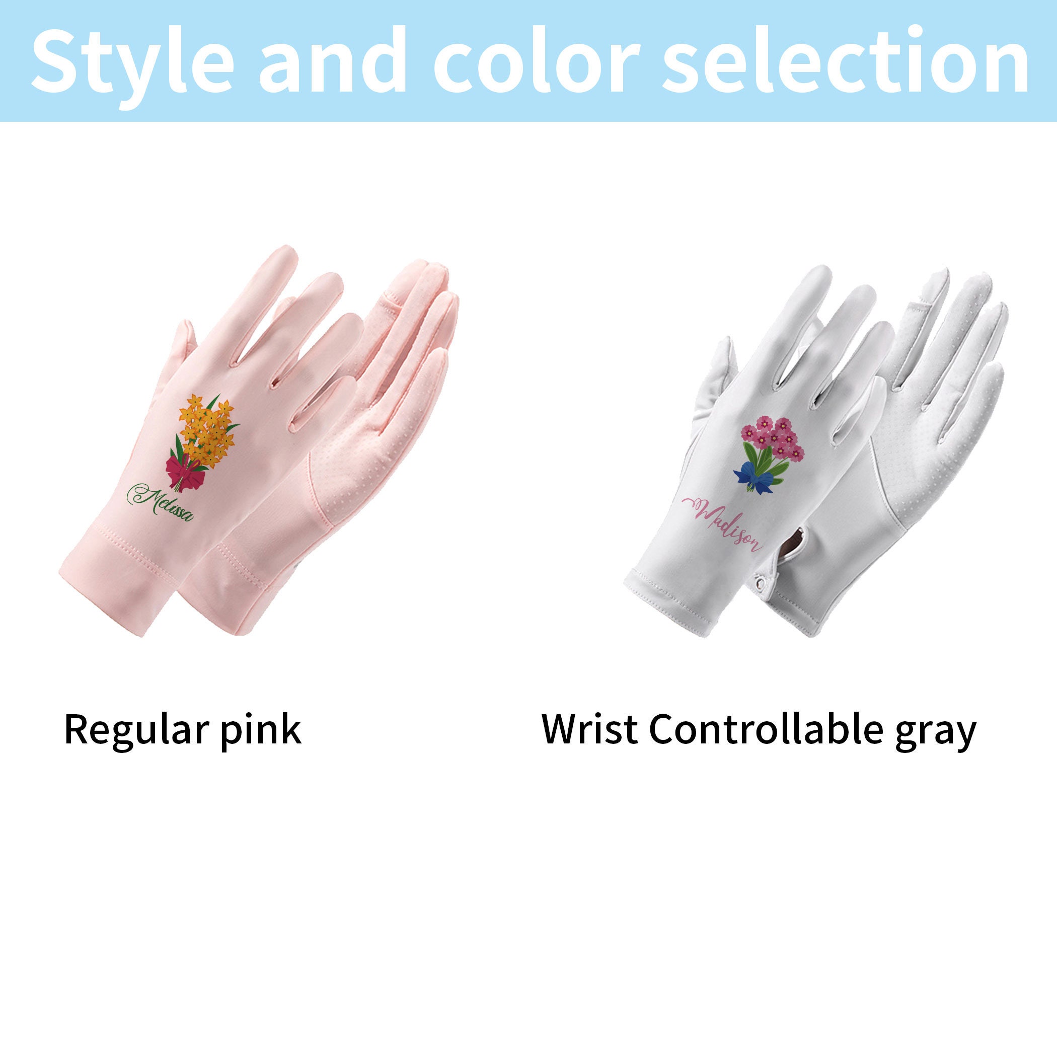 Work/driving UV Protection Gloves, Personalized Sun Protection Gloves, Sunscreen  Women Gloves, Outdoor Protection Gloves, Personalized Gift 