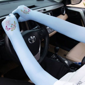 Customized Grocery/UV Protection/Working/Driving Gloves, Cooling Sun Block Arm Gloves, Sun Protection Gloves With Long Sleeve, Summer Gloves