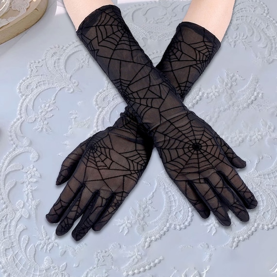 Black Spider Lace Gloves Black Spider Lace Gloves