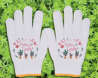 Gepersonaliseerde bloementuinhandschoenen: op maat gemaakte katoenen werkhandschoenen