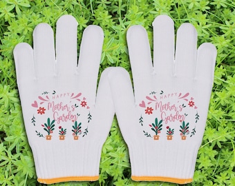 Personalized Name Garden Gloves, Floral Garden Gloves, Original Custom Work Gloves, Acrylic Garden Gloves for Farmers/ Workers