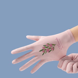 Personalized Sun Protection Gloves, Work/Driving UV Protection Gloves, Sunscreen Women Gloves, Outdoor Protection Gloves, Personalized Gift