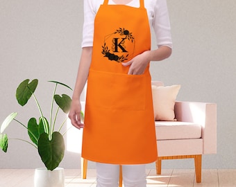 Personalized Garden Apron, Custom Polyester Apron for Women, Apron with Pockets, Adjustable Personalized Kitchen Apron, Great Gift for Her