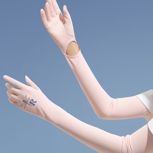 Cooling Gloves, Sun Block Arm Gloves, Sun Protection Gloves With Long Sleeve, Working/Driving UV Protection Gloves, Long Cotton Woman Gloves