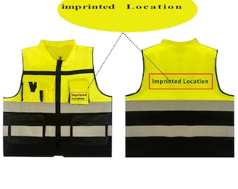Patchwork Safety Vest, Customized Safety Vest , High Visibility Clothing, Work Vest Multi Pocket, Construction Vest for Labor, Special Gifts