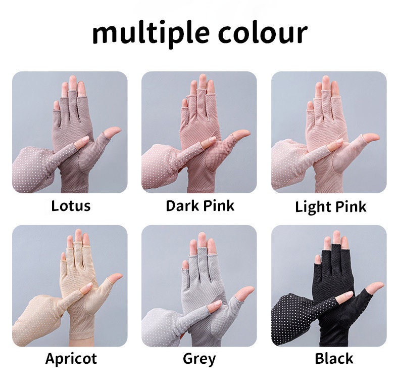UV Protection Fingerless Gloves: Sunscreen Driving Gloves - Etsy