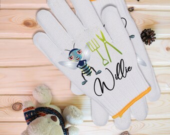 Guanti Da Giardinaggio Personalizzati Per Donna - Ricamati Con Nome, Antiscivolo, Traspiranti, Regalo Per Giardinieri - 3