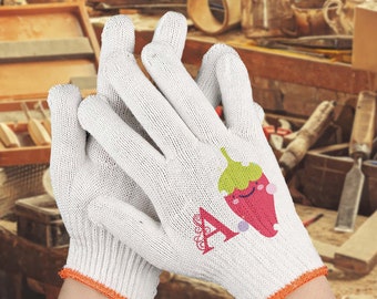 Strawberry Garden Gloves: Personalized Planter Gift